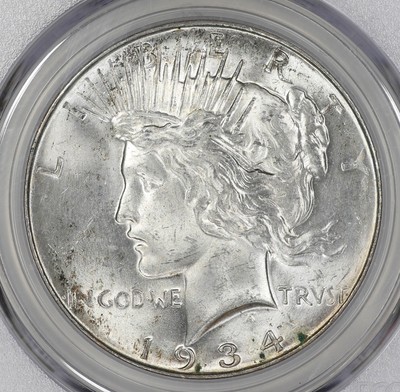 1934 D PEACE SILVER DOLLAR S$1 NGC CERTIFIED MS 63 MINT STATE  (725)
