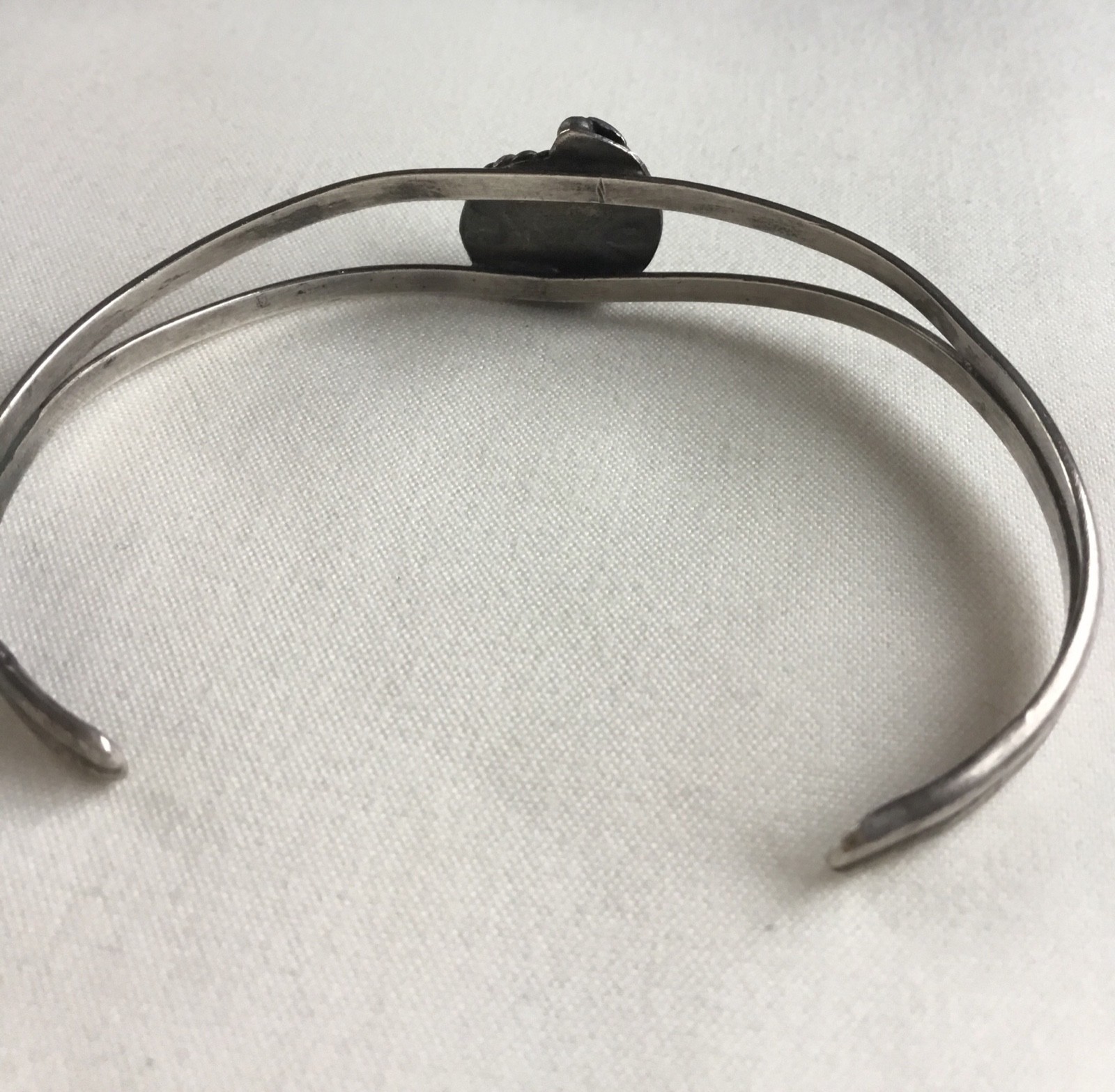 Vintage Turquoise Leaf Cuff Bracelet With Stone Southwestern Hand Crafted