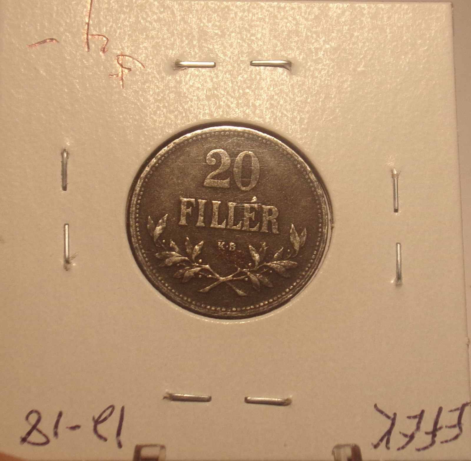 1916 KB Hungary 20 Filler VF... Priced To Sell 2146
