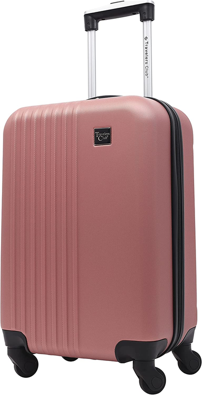 Travelers Club Cosmo Hardside Spinner Luggage, Rose Gold, Carry-On 20-Inch