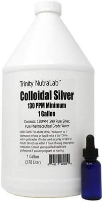 130PPM Colloidal Silver 1 Gallon Certified Lab Tested 100% Pure And Natural