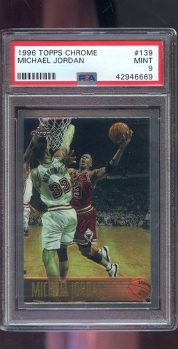 1996-97 Topps Chrome #139 Michael Jordan Insert PSA 9 Graded
