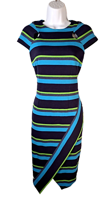 Karen millen asymmetric striped dress sales