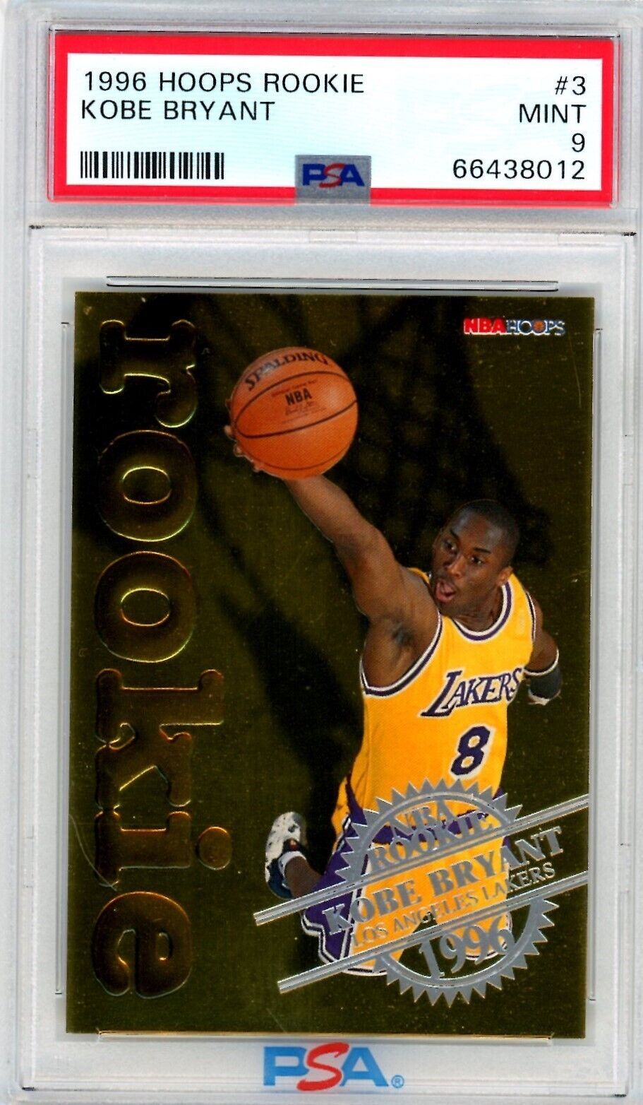 1996 Hoops KOBE BRYANT Los Angeles Lakers HOF RC GOLD Rookie 1996 Hoops KOBE BRYANT Los Angeles Lakers HOF RC GOLD Rookie