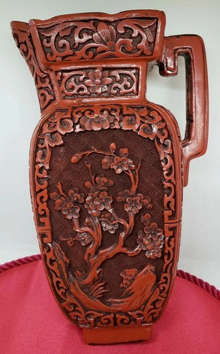 CHINESE LACQUER CINNABAR TEAPOT - EARLY 20TH CENTURY