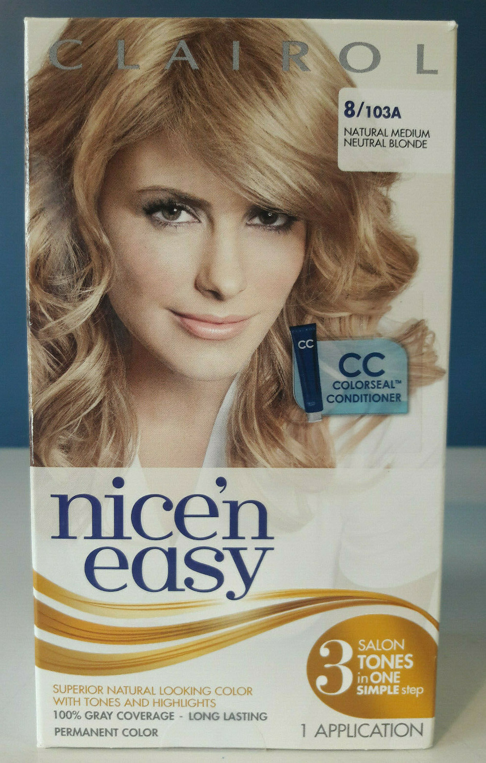 Lot of (4) CLAIROL Nice'n Easy #8 Medium Blonde Permanent Hair Color / Free Ship