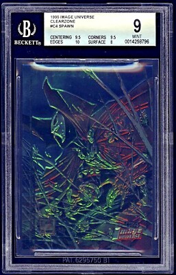 1995 Image Universe Clearzone Acetate #C4 SPAWN BGS 9 POP 2 DC Marvel Non sports