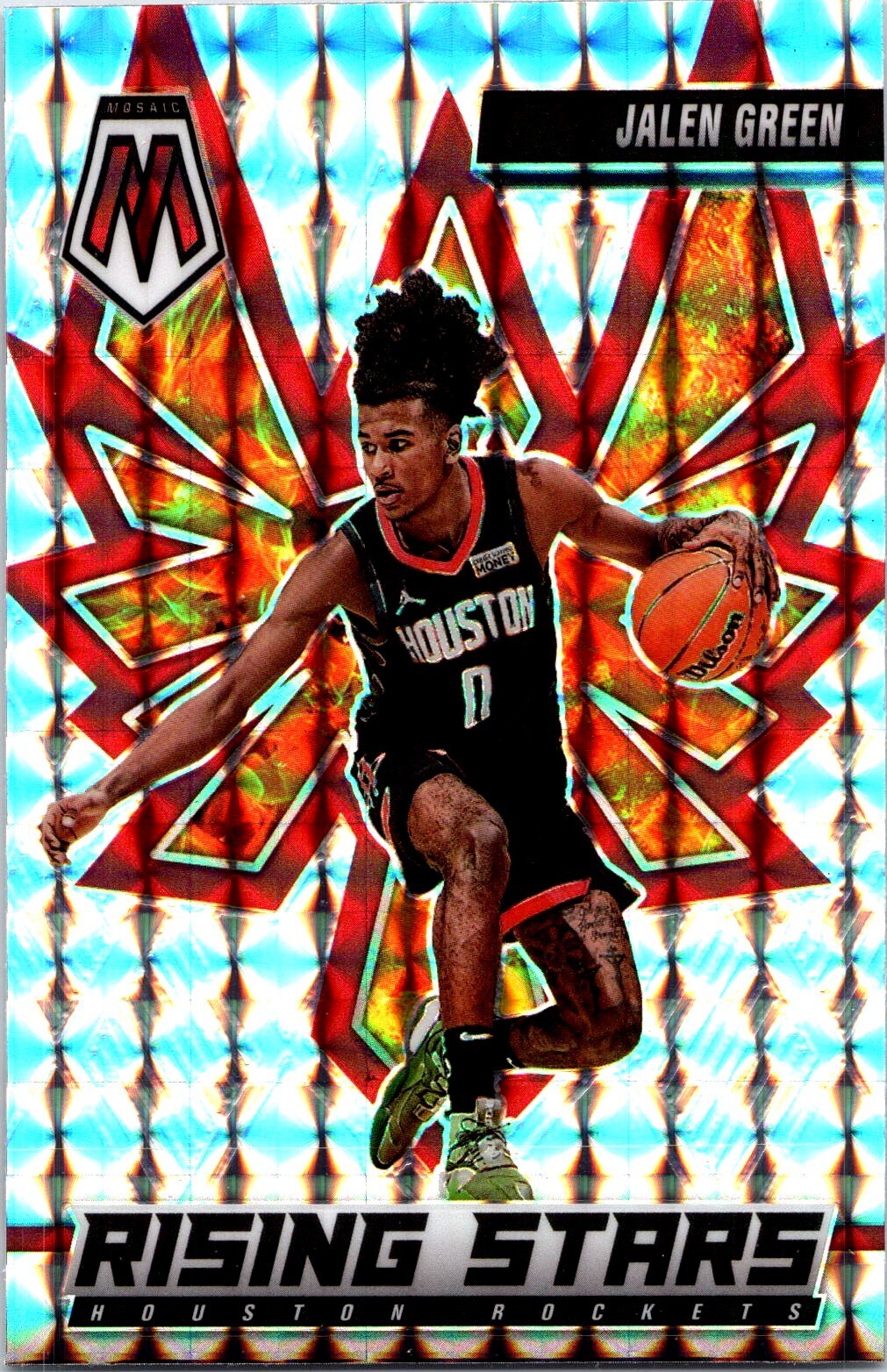 2021-22 Mosaic Jalen Green Mosaic Prizm Rising Stars Rookie