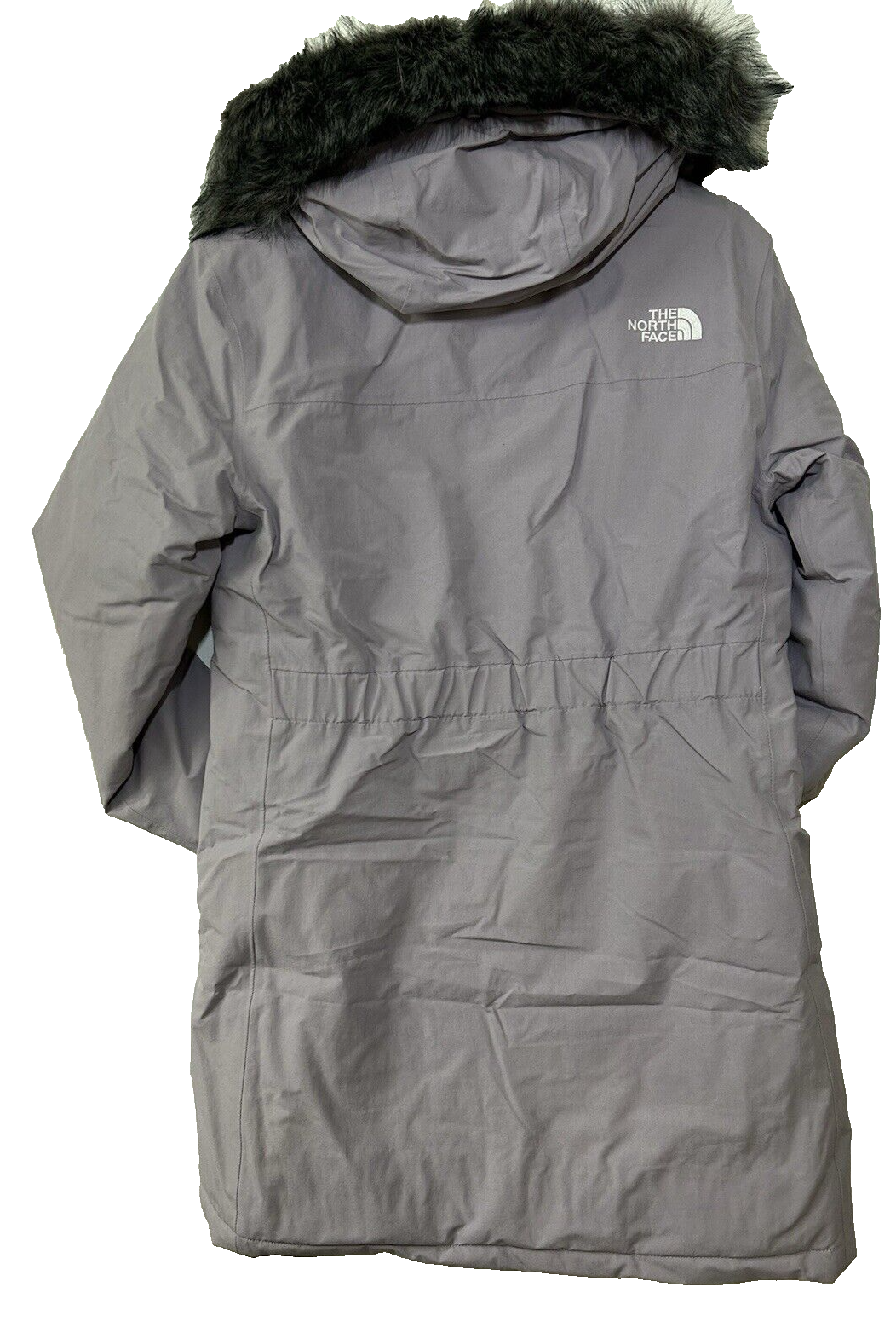 Pre-owned The North Face Womens Medium Arctic Parka Winter Down Jacket Minimal Grey Hooded