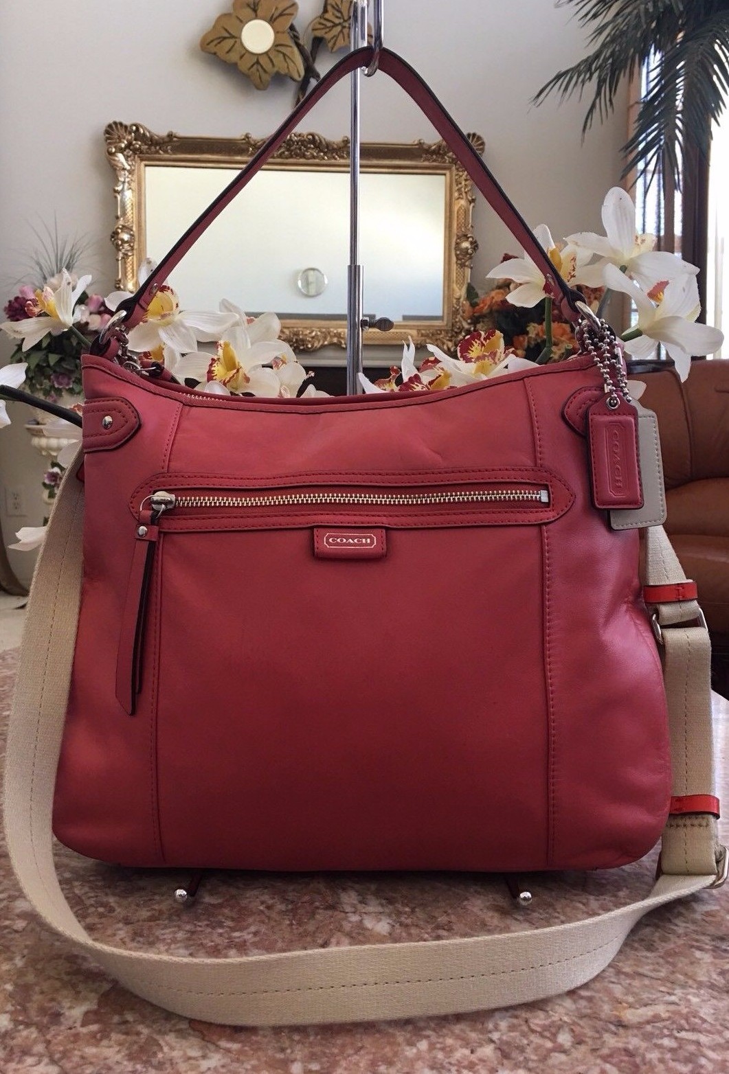 Coach Daisy Leather Convertible Hobo Shoulder Bag F23937 EUC