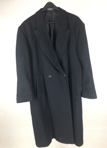 Gianfranco Ruffini Italy Coat Cashmere Blend Black Double Gianfranco Ruffini Italy Coat Cashmere Blend Black Double