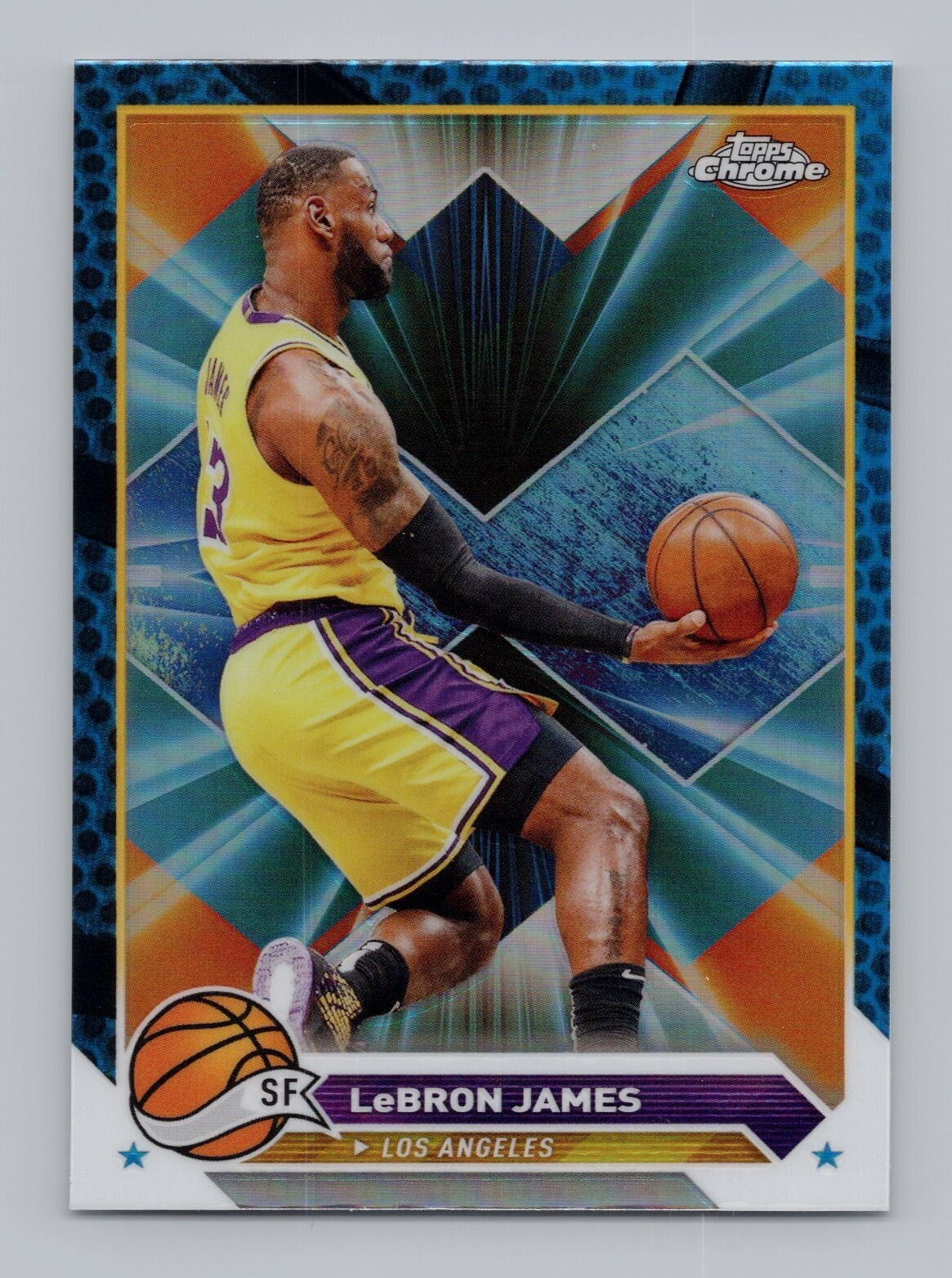 LeBRON JAMES 2024-25 Topps Chrome Blue Refractor #23 LA