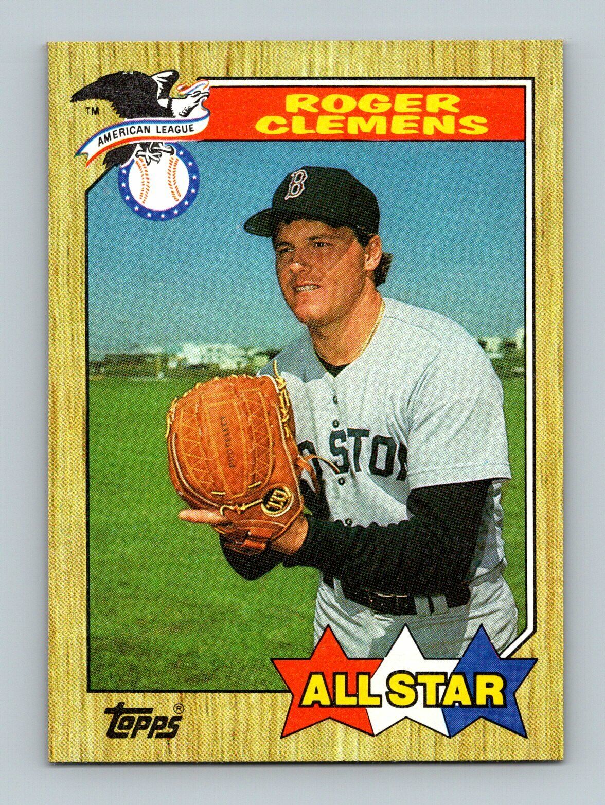 1987 Topps Baseball Card #614 Roger Clemens Red Sox All Star