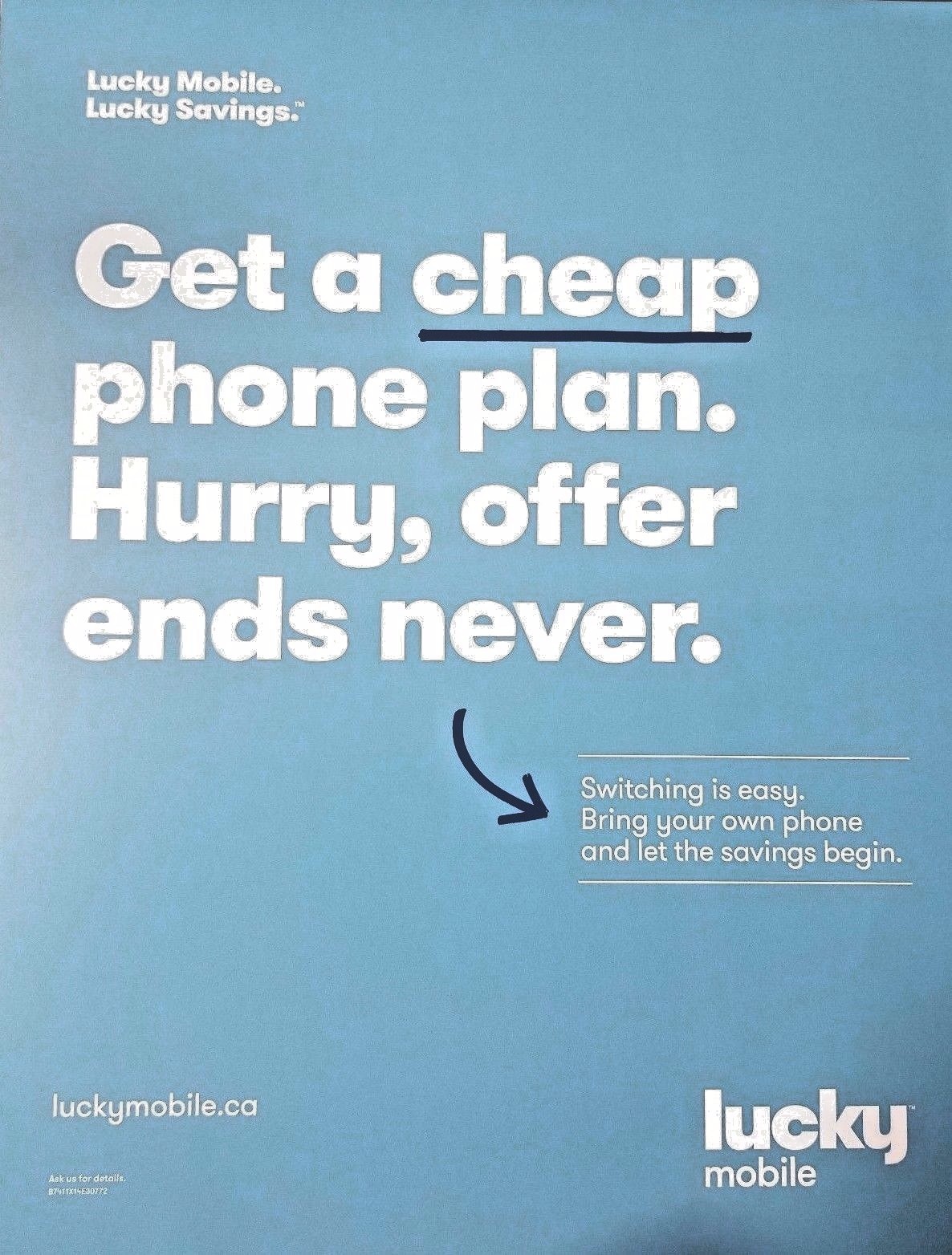 Lucky Mobile Multi SIM Card -Nano Micro Regular - LTE Travel+Free Shipping