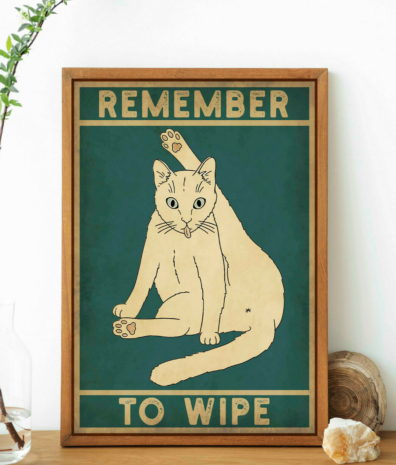 【CAT】　vintage poster Cat Vintage' Poster, picture, metal print, paint by
