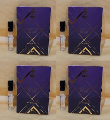 4 Samples AJMAL SERENITY IN ME Perfume for Unisex 0.05 oz EDP Spray NEW ON CARD