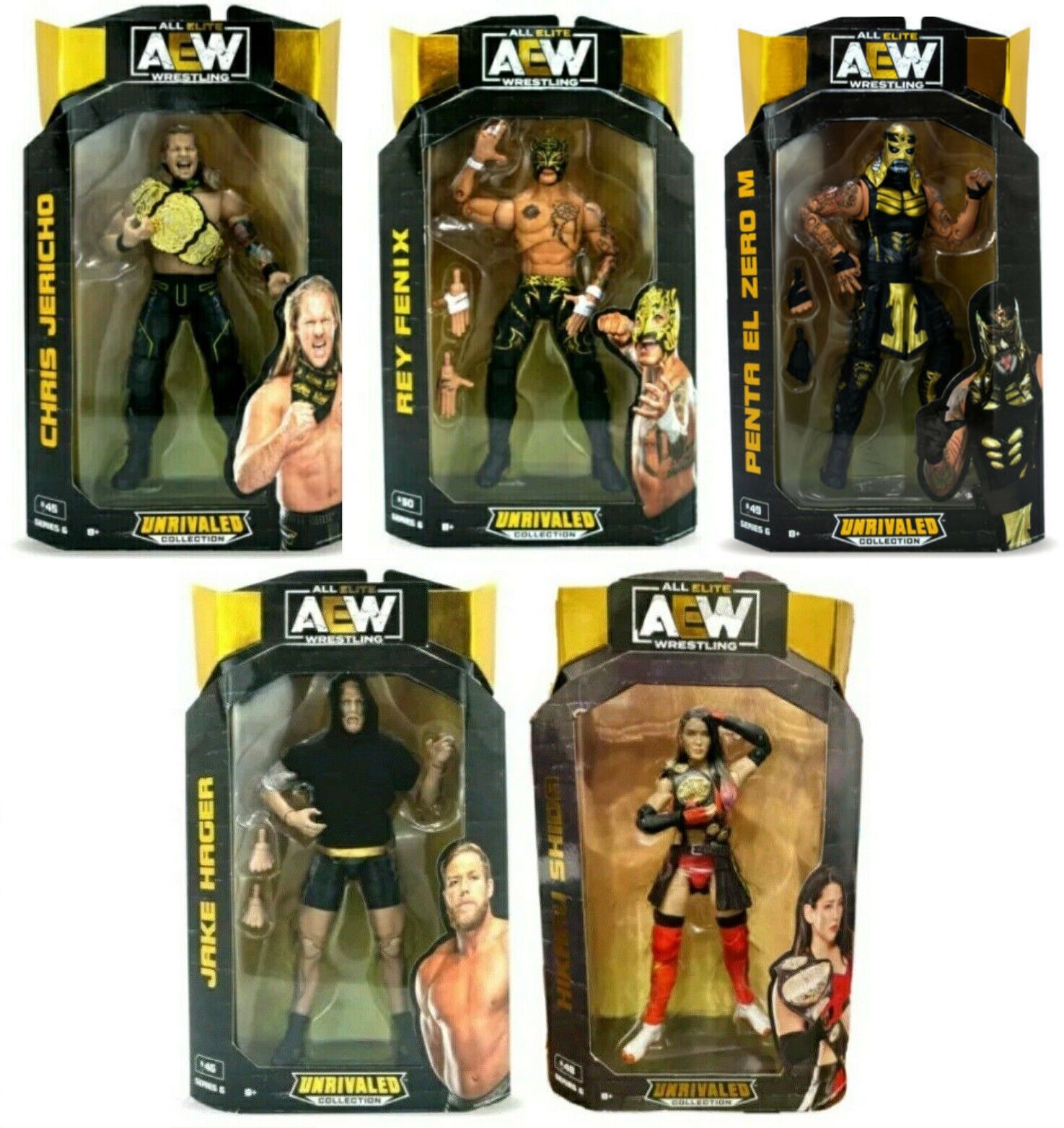 wwe aew ディーンアンブローズ フィギュア 6体セット All Jon Moxley [a.k.a. Dean Ambrose] Wrestling Action