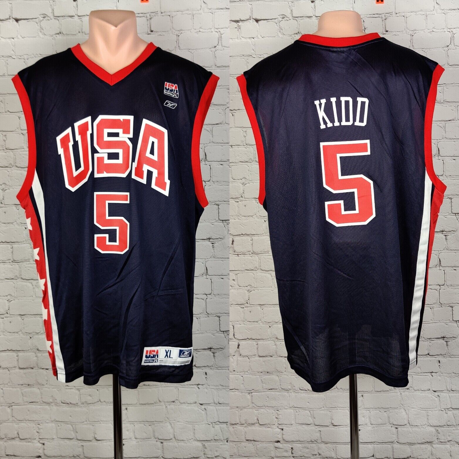 Jason KIDD #5 USA Dream TEAM basketball Jersey Reebok NBA Jason KIDD #5 USA Dream TEAM basketball Jersey Reebok NBA