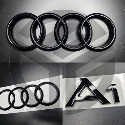 Audi A1 2010-2018 Gloss Black Badges GRILLE/BOOT SET