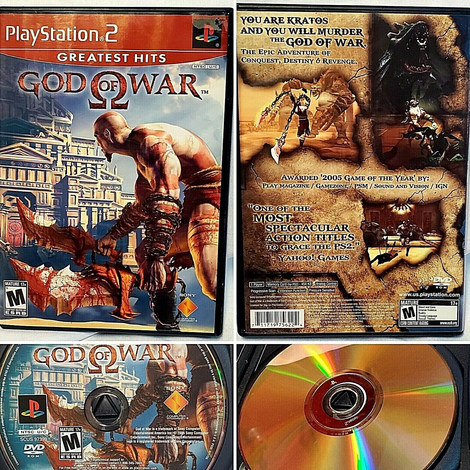 GOD OF WAR SONY PLAYSTATION 2 GREATEST HITS PS2 COMPLETE IN GOD OF WAR SONY PLAYSTATION 2 GREATEST HITS PS2 COMPLETE IN