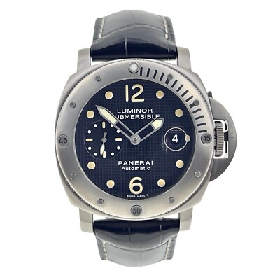 panerai luminor submersible pam 682 pam00682 steel 42mm black pam682 box papers 235435005473