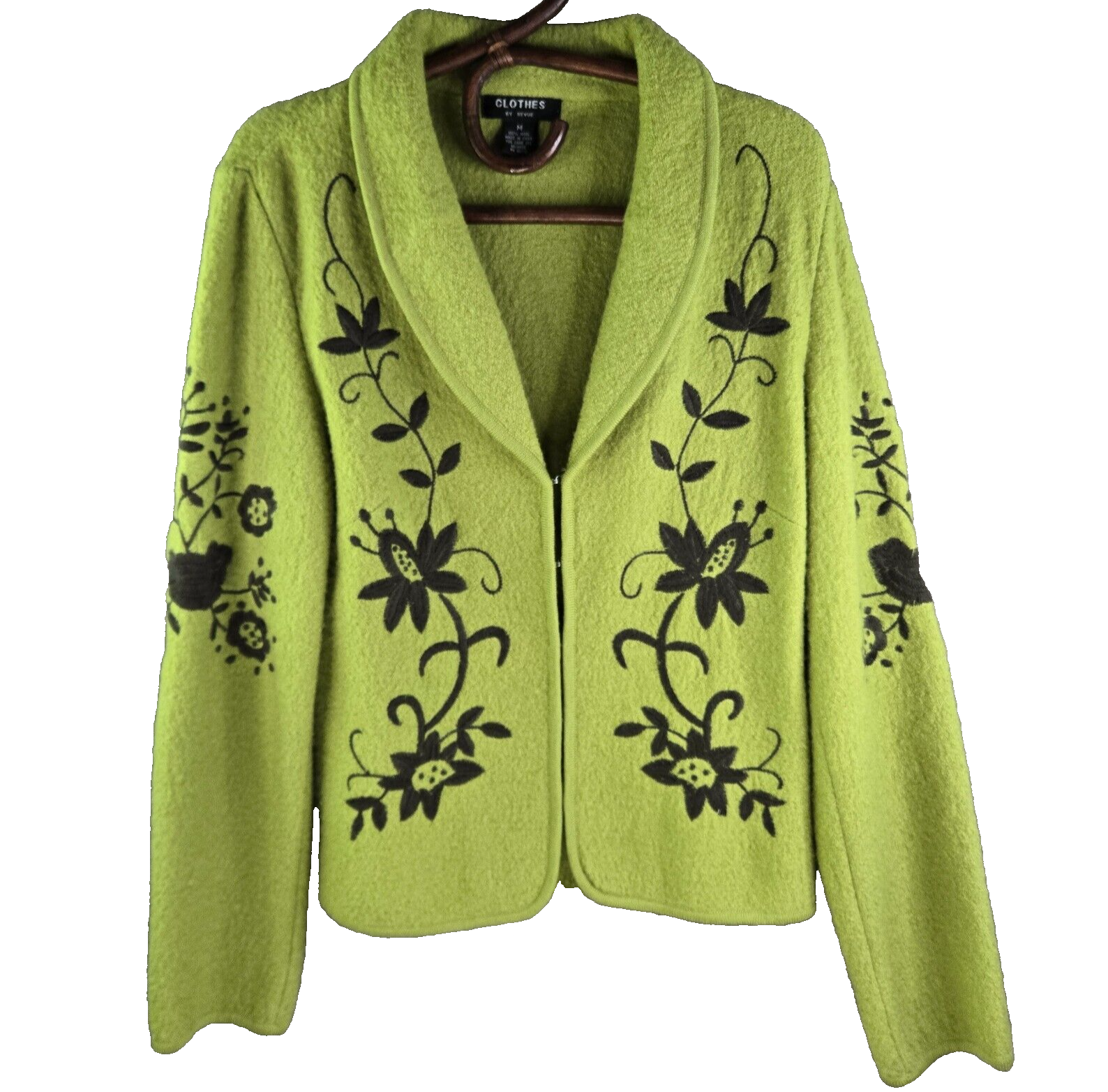 Clothes by Revue Wool Blazer Womens Medium Green Brown