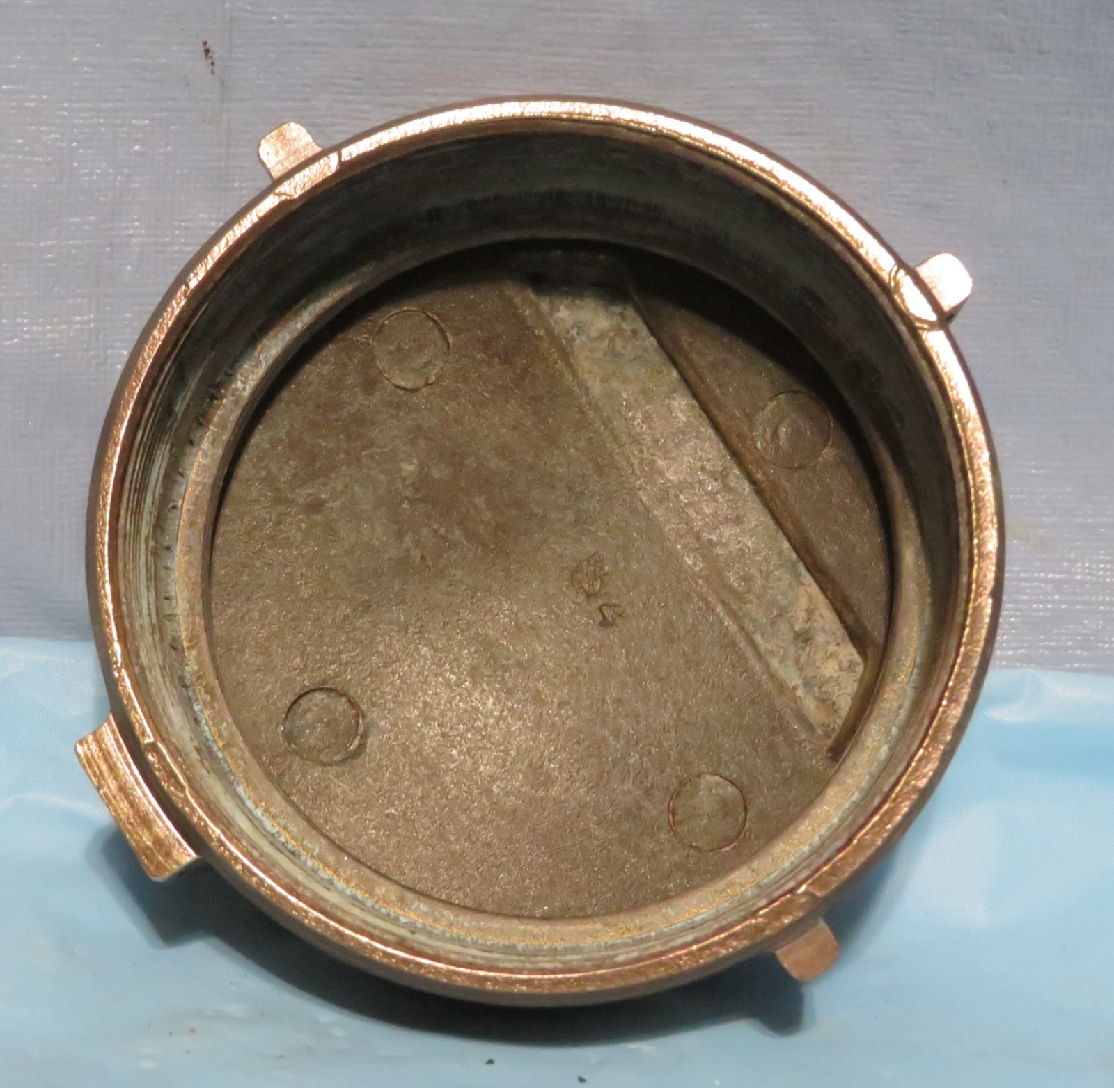 Vintage BRASS PRECISION METER Cover/ Hinged Lid ORLANDO, FLORIDA  STEAMPUNK Art