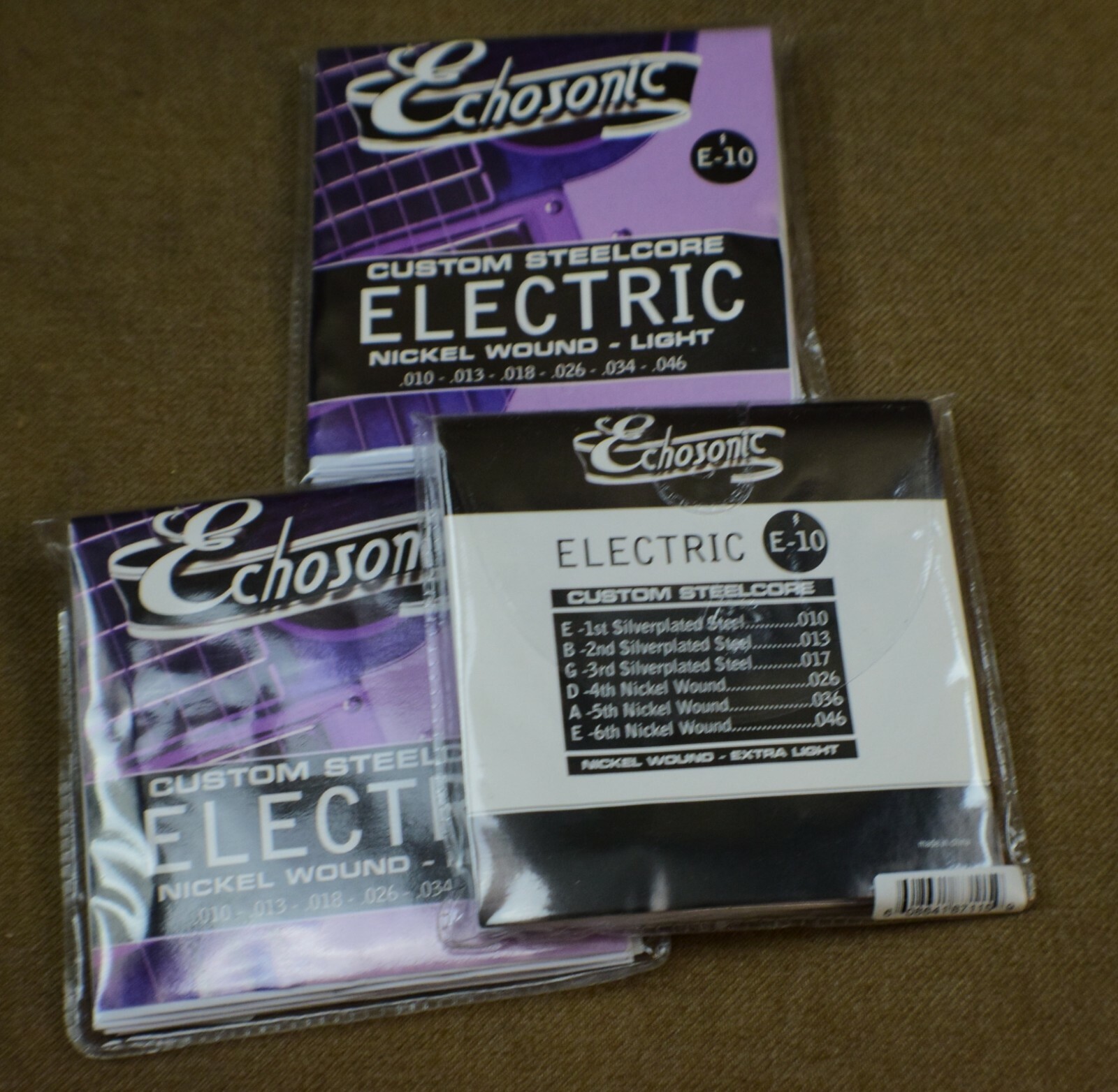 A 3-Pack of Echosonic Electric Guitar Strings