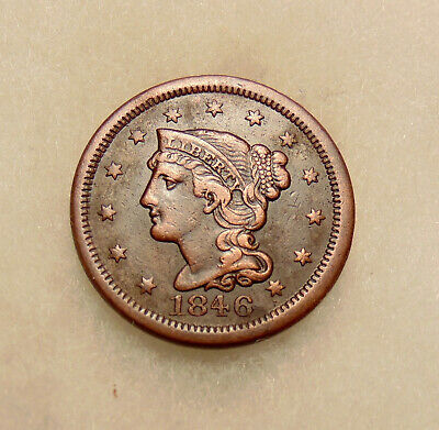 1846 Large Cent - Medium Date - Very Nice Looking Coin - FREE SHIPPING