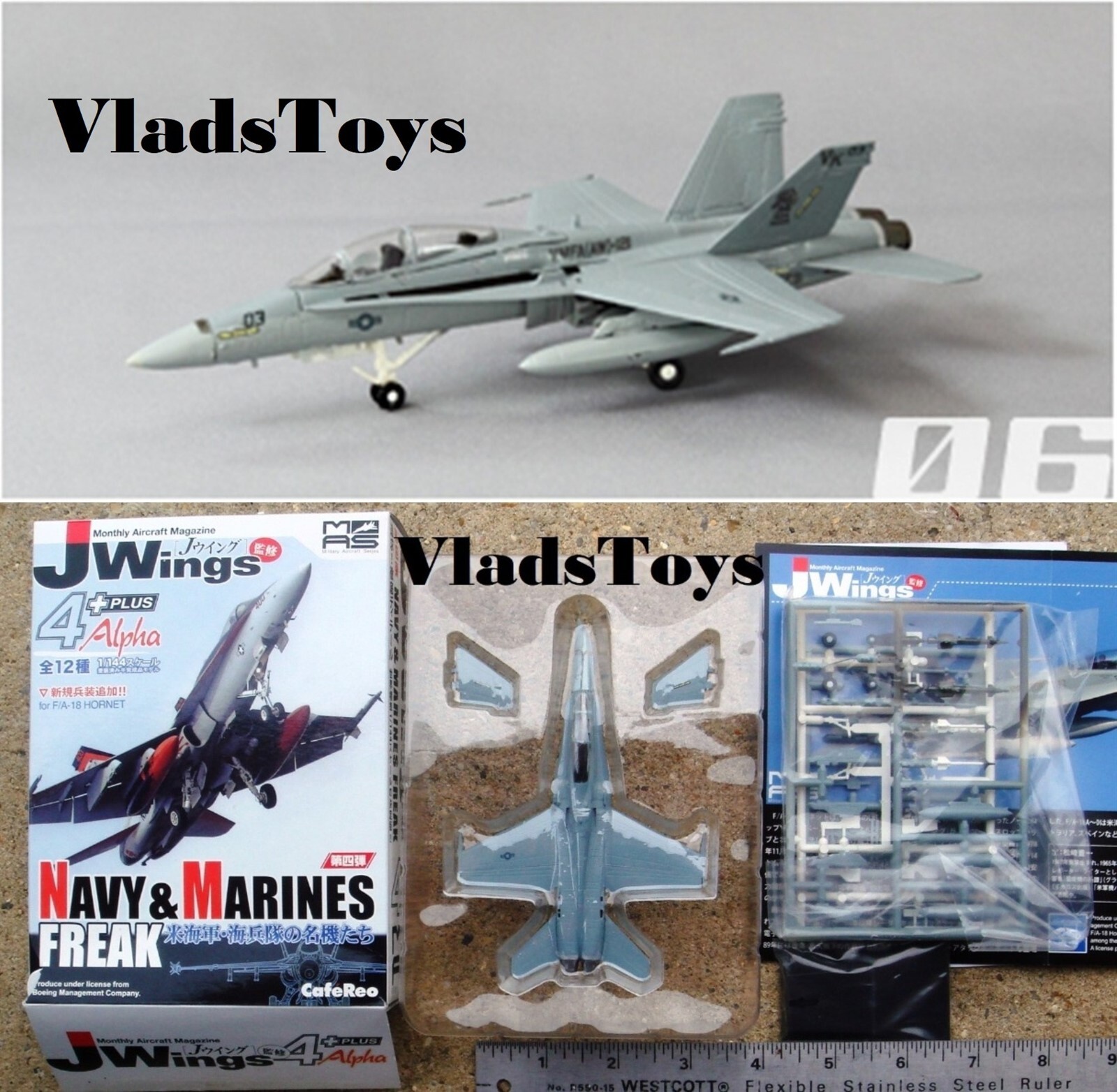 1/144 Jwings カフェレオ米海軍 F/A-18E,F + S-3B CafeReo 1:144 Jwings 4 Navy & Marines F/A-18D Hornet Green