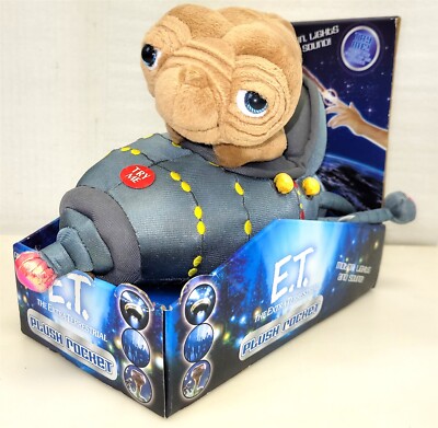Universal Studios ET Extra Terrestrial Rocket Spaceship Light Up Plush Rare C51