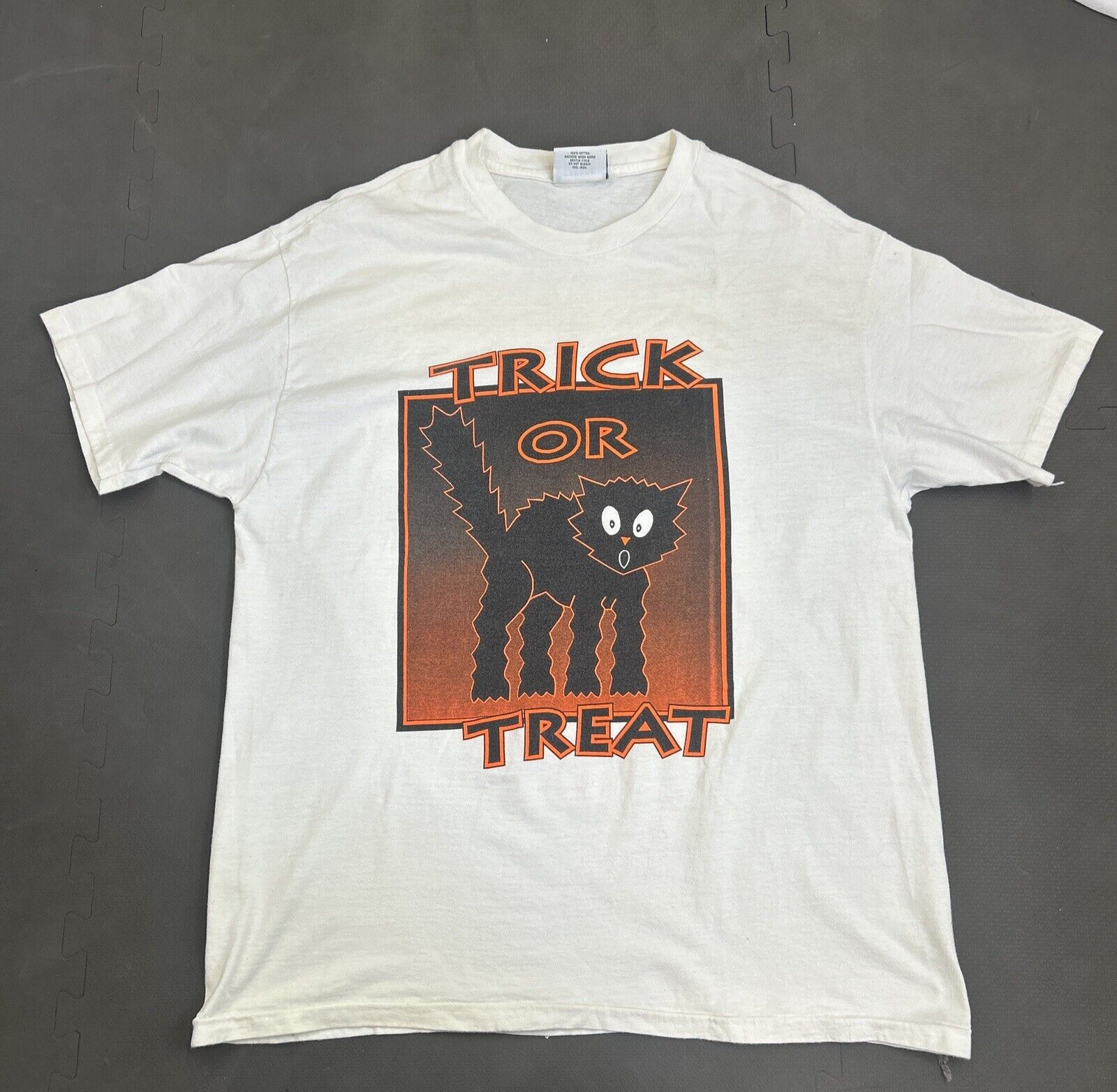 Vintage Decotex Designwear Halloween Shirt Adult XL White Single Stitch Graphic