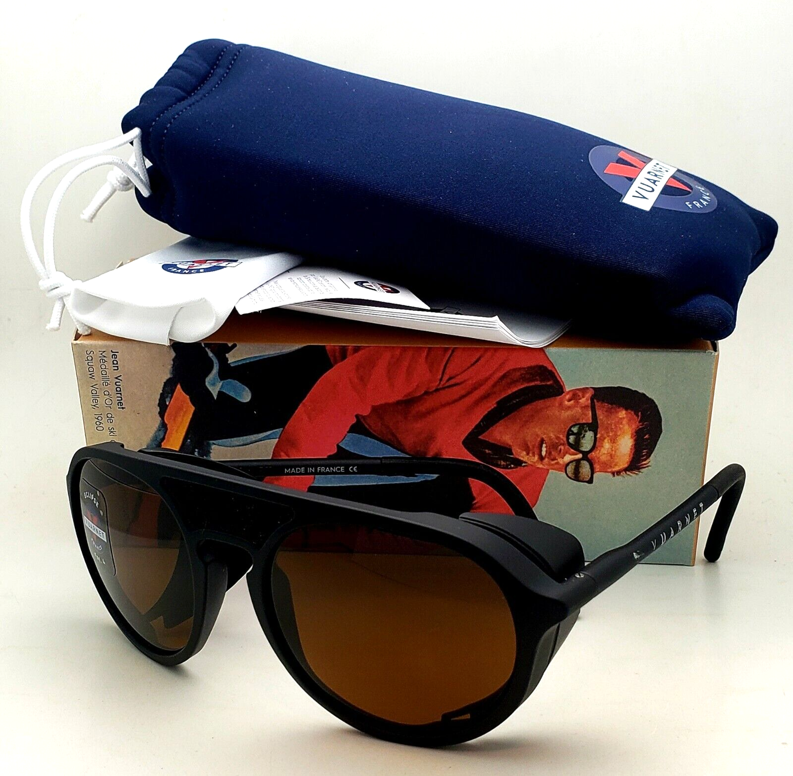 VUARNET ICE Sunglasses VU40023U5402E Black Frames w/Eclipse Lenses