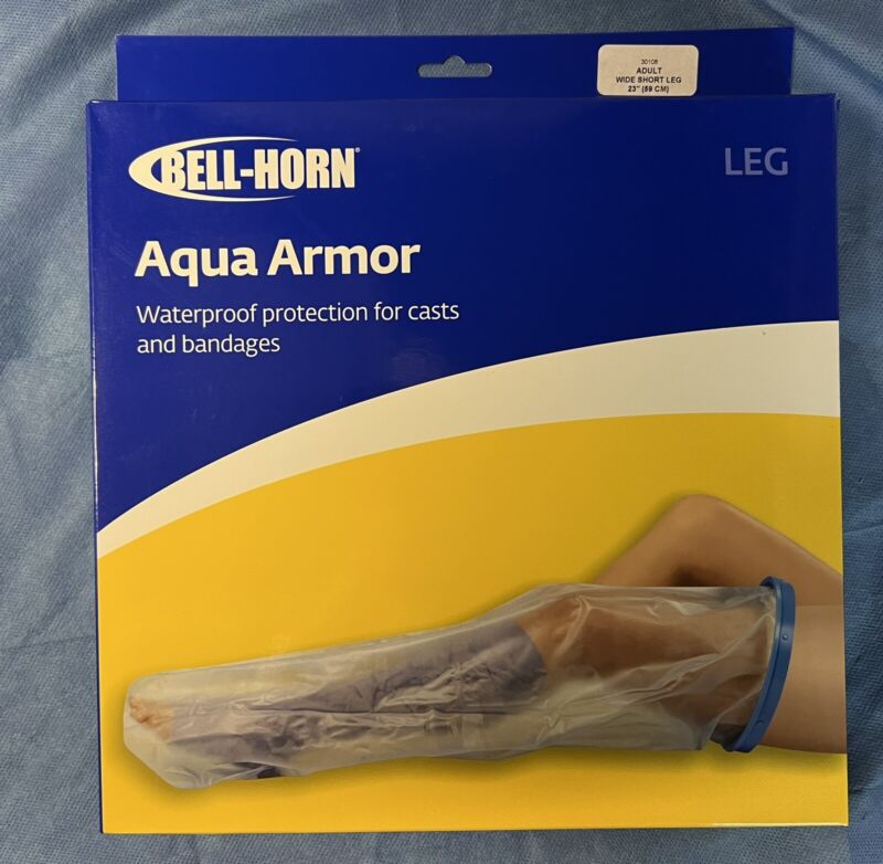 BELL-HORN 30106 Aqua Armor Waterproof Cast/Bandage Protector Adult Leg Bath NEW