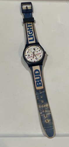 1986年　BudLight スパッズマッケンジー パブミラー　時計　看板　バー 1986年 BudLight スパッズマッケンジー パブミラー 時計 看板