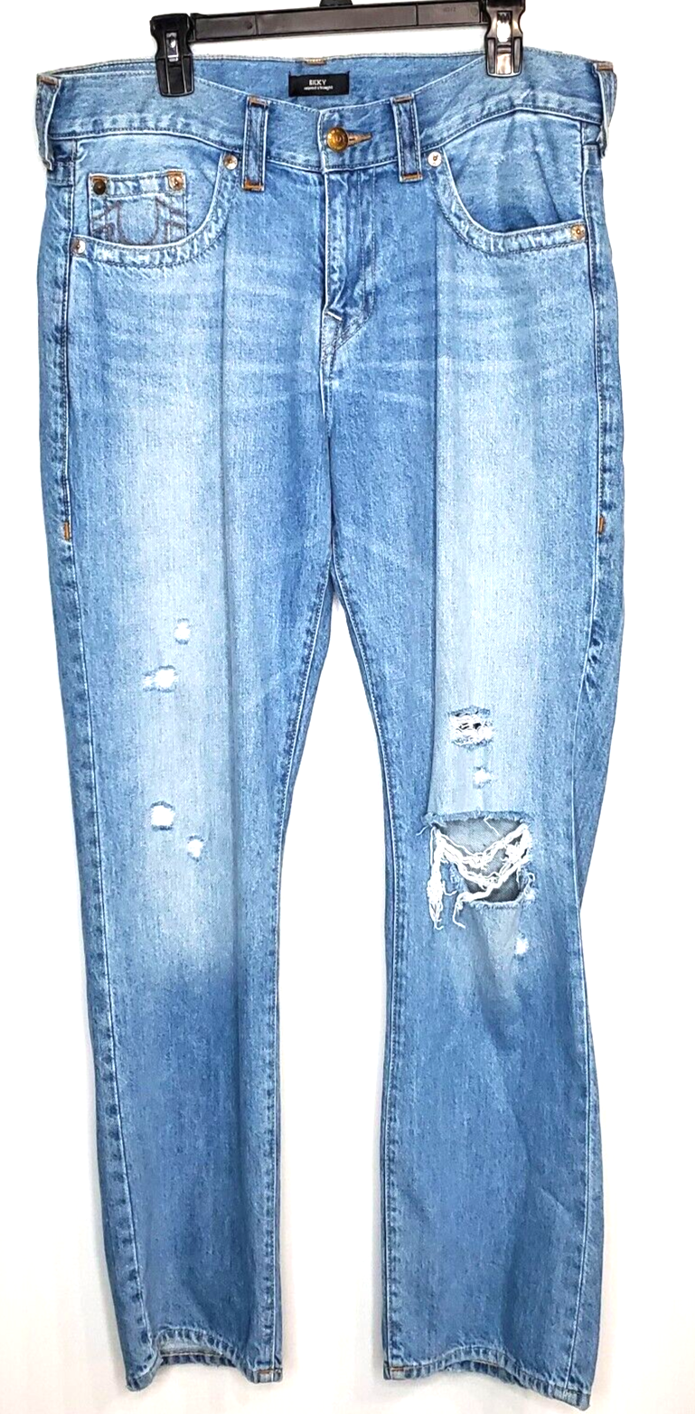 パンツ TRUE RELIGION RICKY RELAX STRAIGHT 34 True Religion Men's Ricky Straight Leg Jeans, Dark WASH