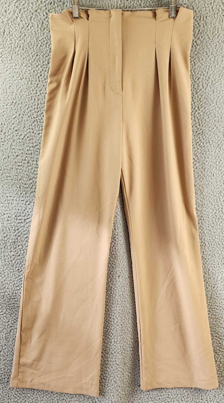 AQUA Pleated-Waist Wide-Leg Pants Women's M Coco Elastic Waist Zipper Closure~ - Picture 1 of 11