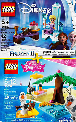 LEGO Disney Frozen #30553, #30397 - Olaf's Summertime Fun + Elsa's Winter Throne