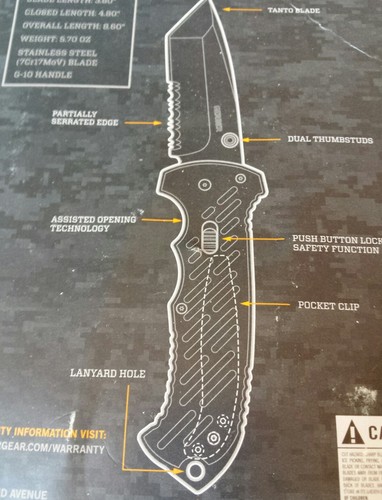 Gerber 06-F.A.S.T. Serrated Edge Knife Survivalist Camping Prepper Tool NOS