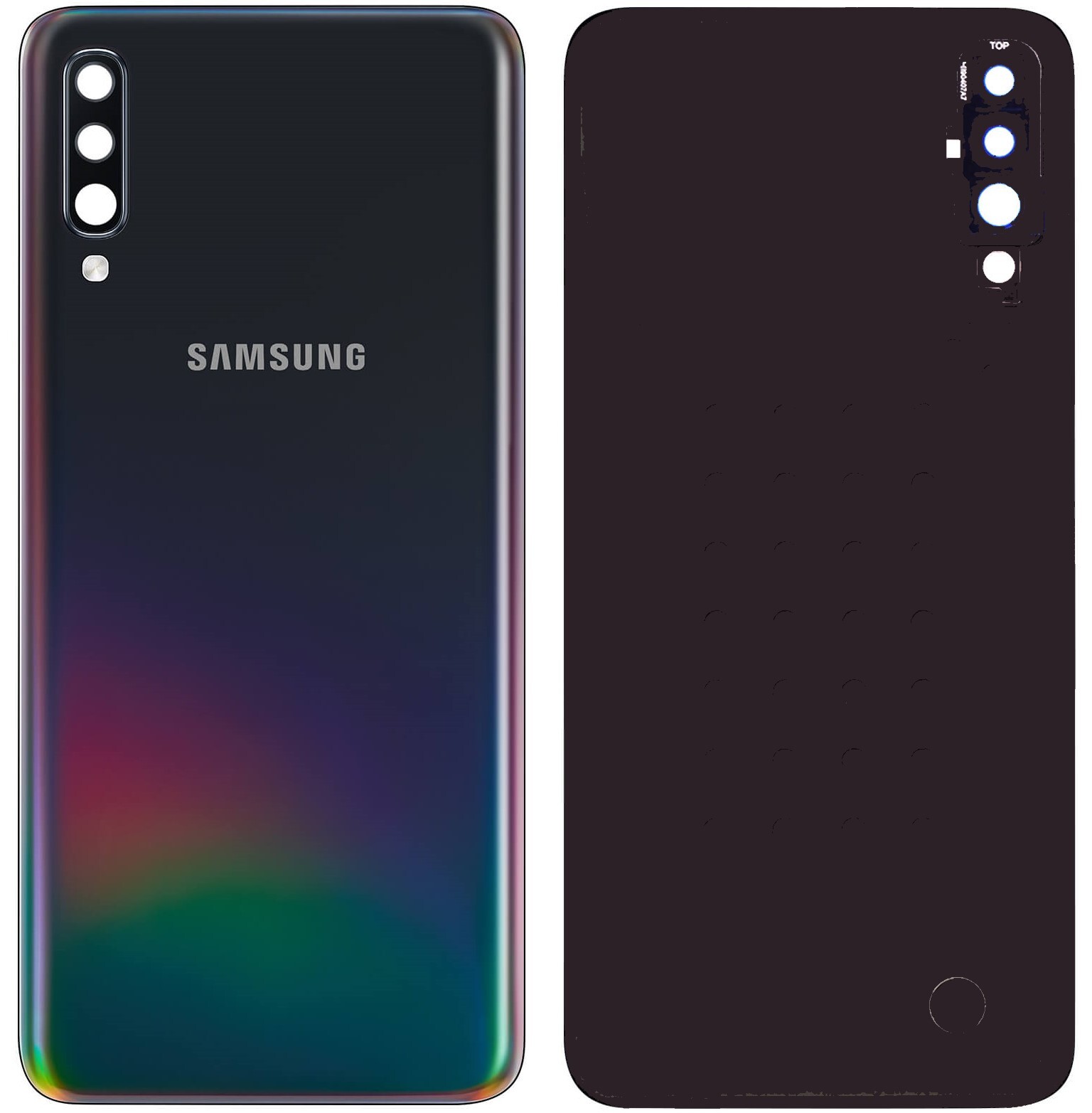 Original Samsung Galaxy A50 A505F Akkudeckel Backcover Hinten Schwarz Akzeptabel