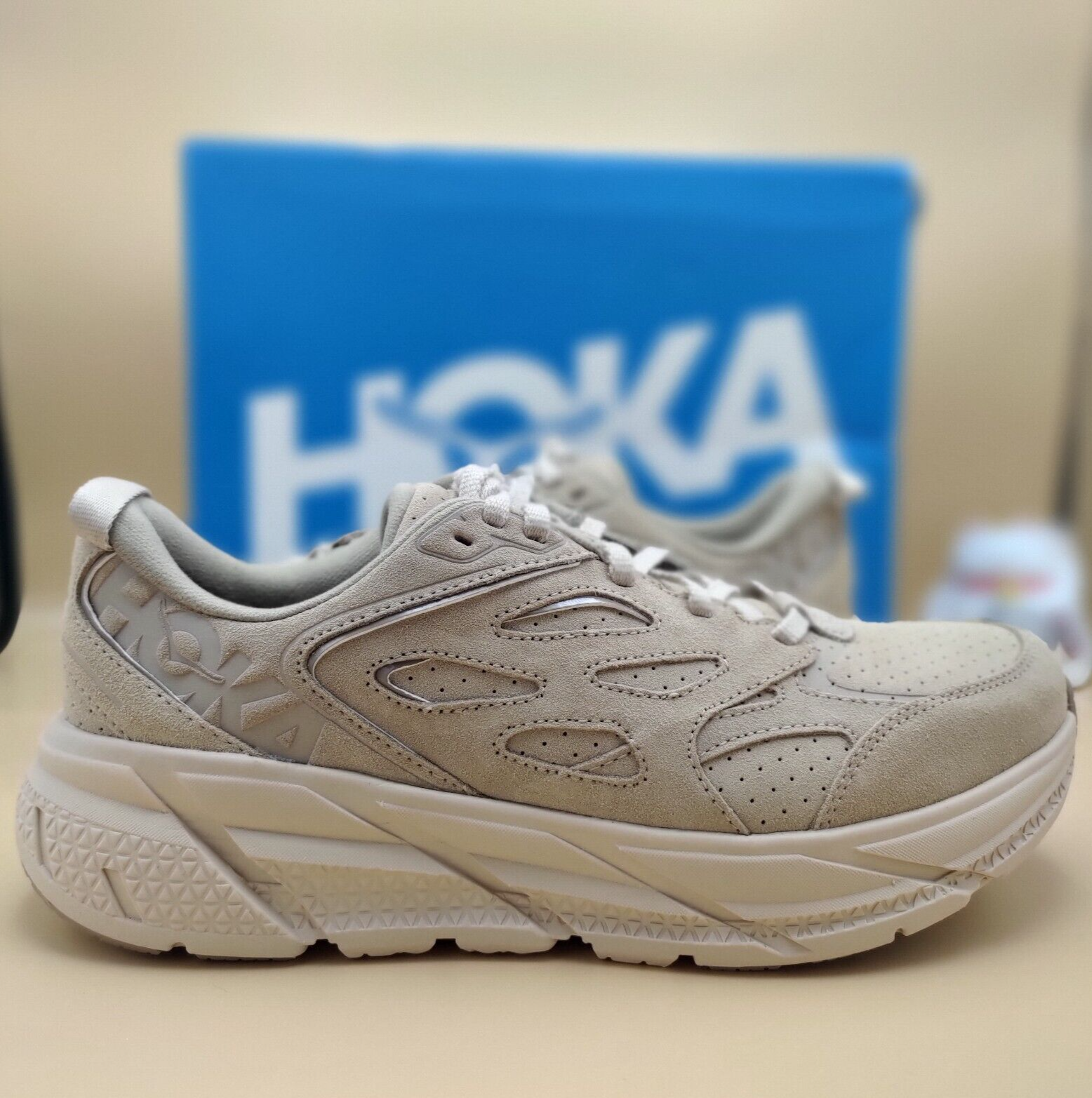 HOKA ONE ONE U CLIFTON L SUEDE 28.5 グレー Unisex Hoka Elite Terrain System Clifton L Suede in Galactic