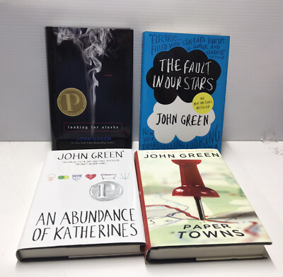 John Green Book Box Set Four Volume Hardcover Books pre owned Dutton