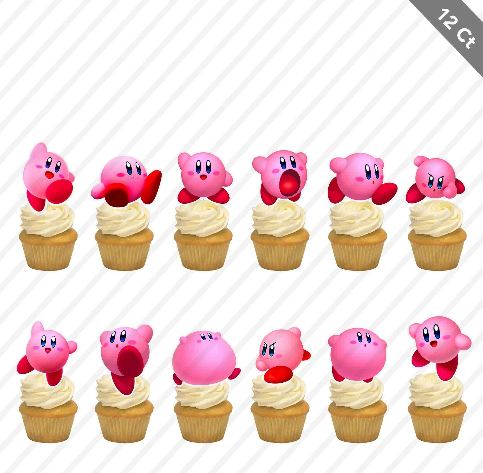 Kirby Cupcake Toppers
