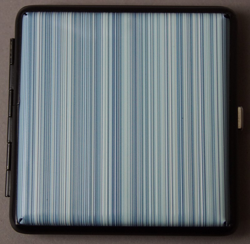Zigaretten Etui In Blaue Streifen Optik FÃ¼R 20 Filterzigaretten Neu