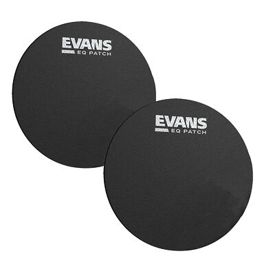 Evans EQPB1 Black Nylon Bass Drum Patch Twin Pack