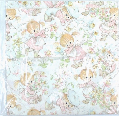 Vintage HALLMARK Gift Wrap BUTTONS AND BO Wrapping Paper By Bea New In Package