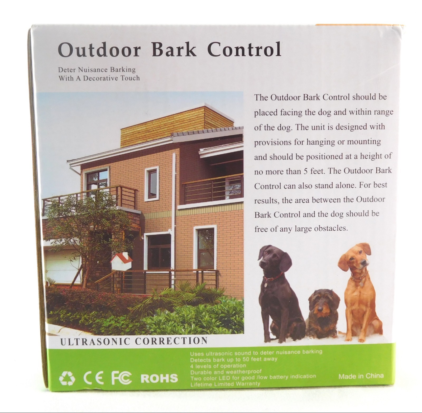 Ultrasonic Outdoor and Indoor Bark Control CSB12