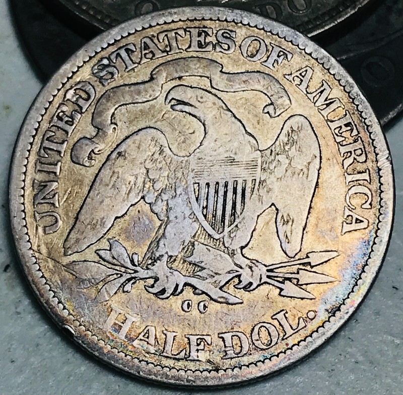 1876 CC Seated Liberty Half Dollar 50C Carson City Mint