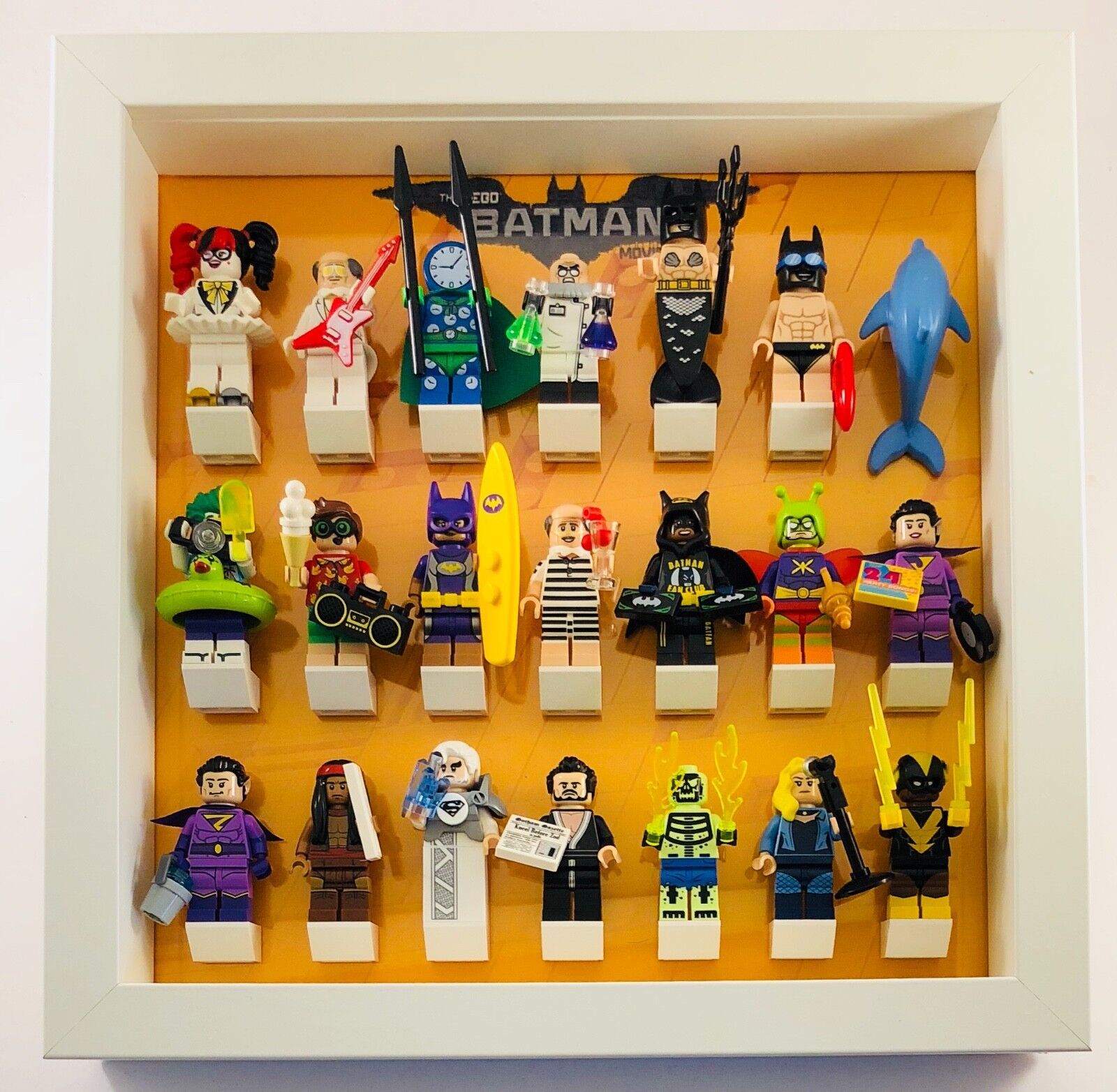 Minifigures Display Case Frame Lego Batman Joker figures Dark Knight