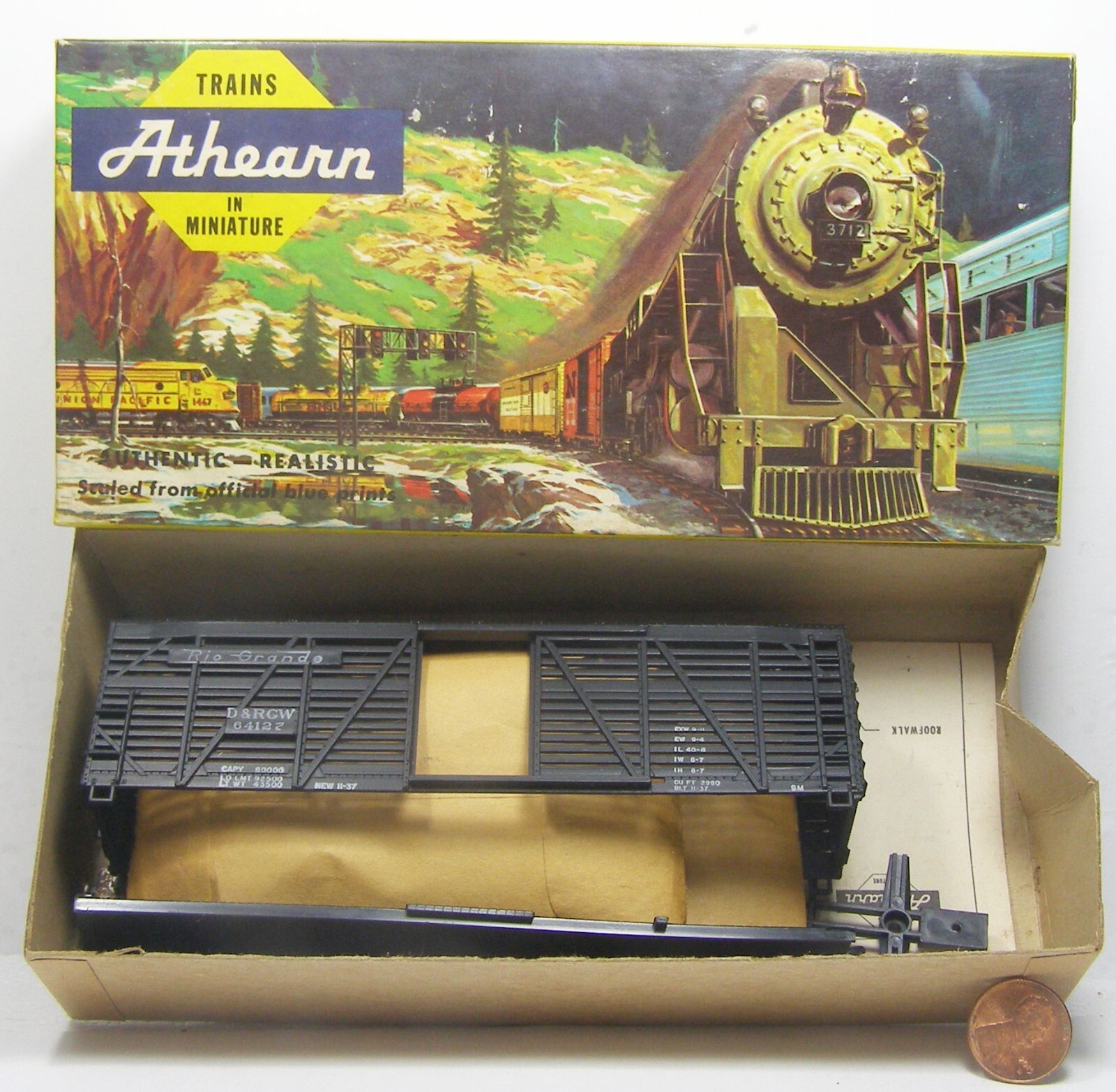 Athearn HO Model Train Car 1777-1:49 D&RG Stock Car Kit Rio